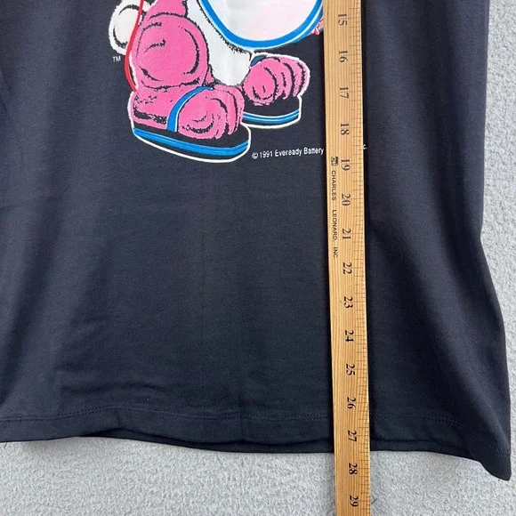 Vintage 1991 Energizer Bunny T Shirt Mens Small Black Single Stitch Made in USA - Picture 7 of 9